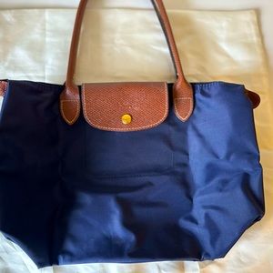 Longchamp small tote navy blue